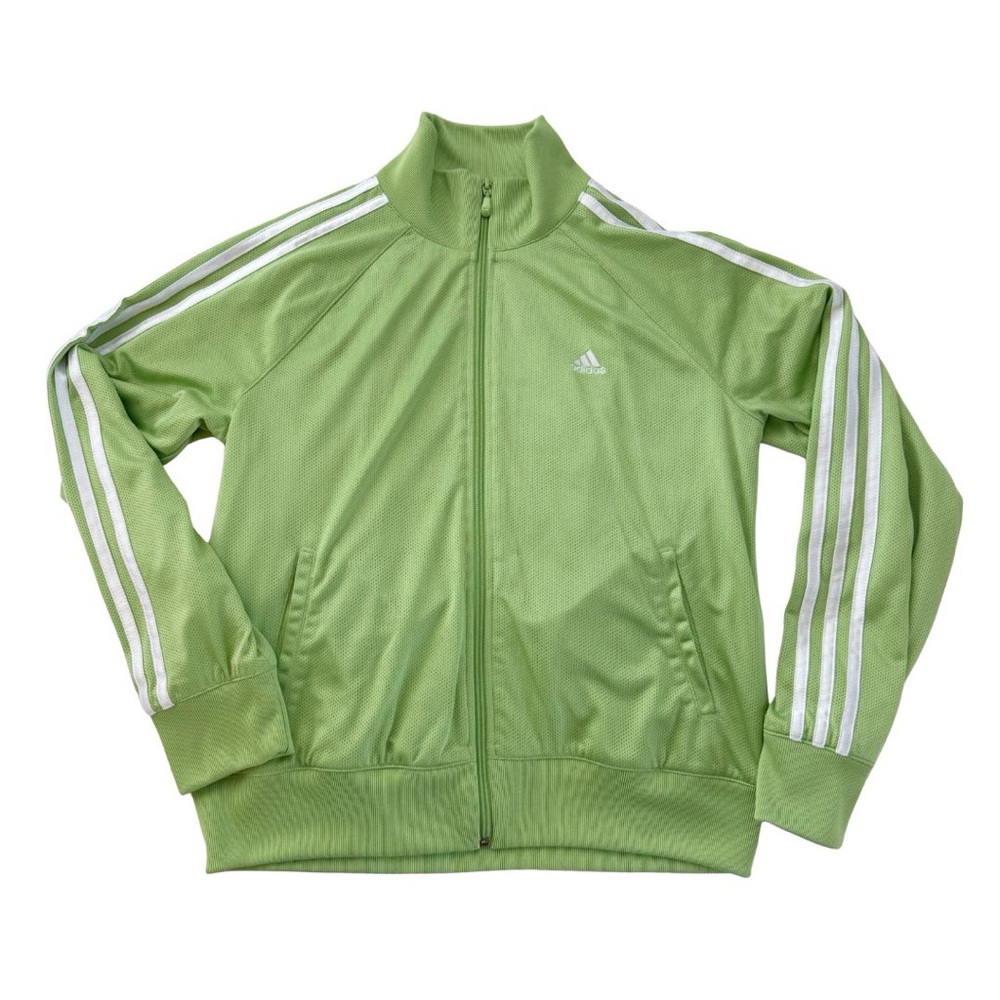 Adidas Green Zip Front Track Jacket